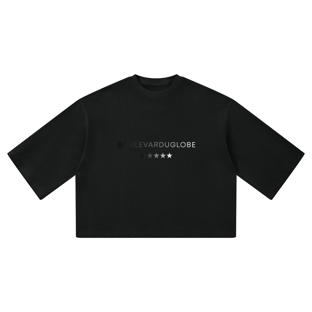 T-shirt unisexe à motif gaufré et coupe carrée Collection SHADOW
