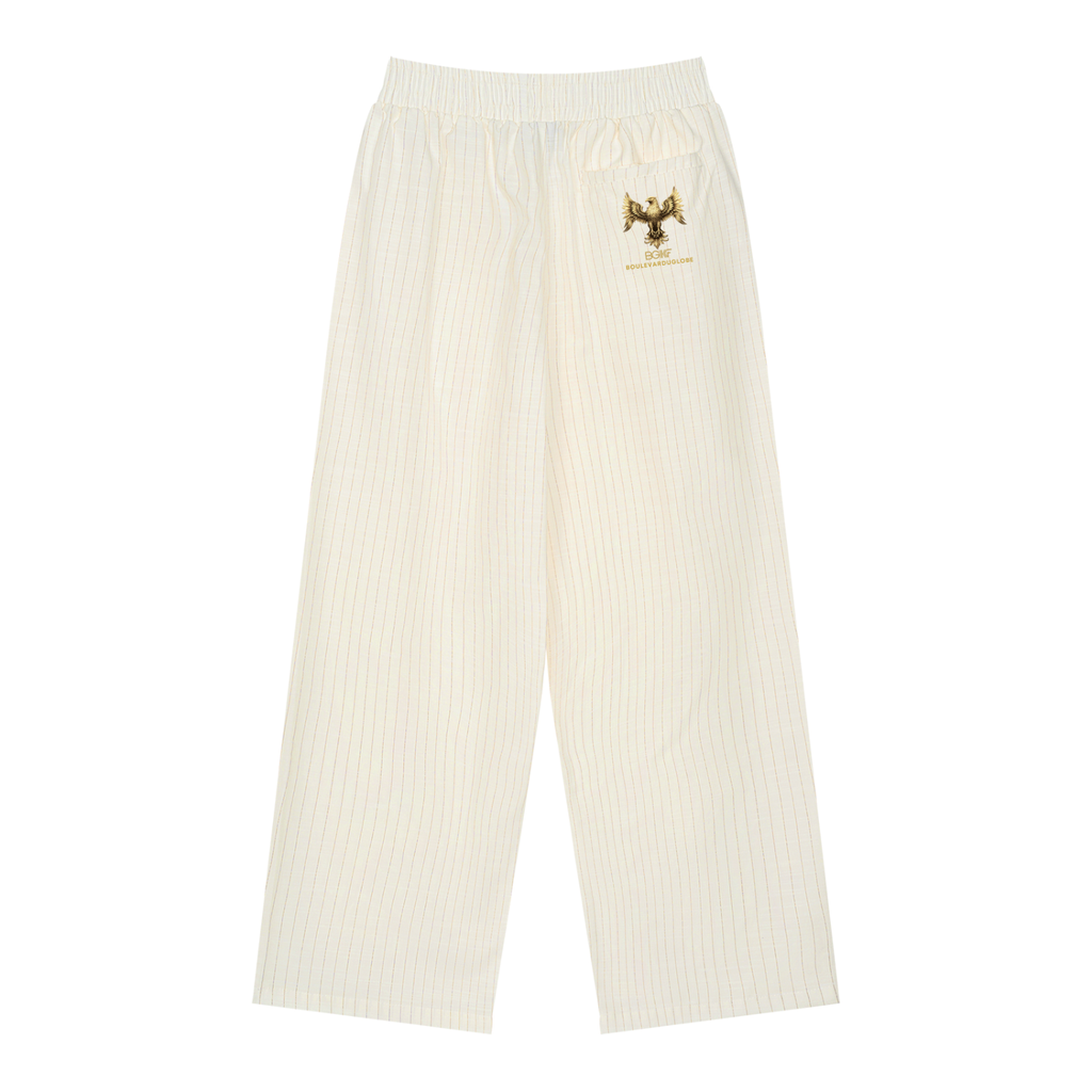 Pantalon Homme rayé plissé unisexe Collection BOULEVARDUGLOBE®