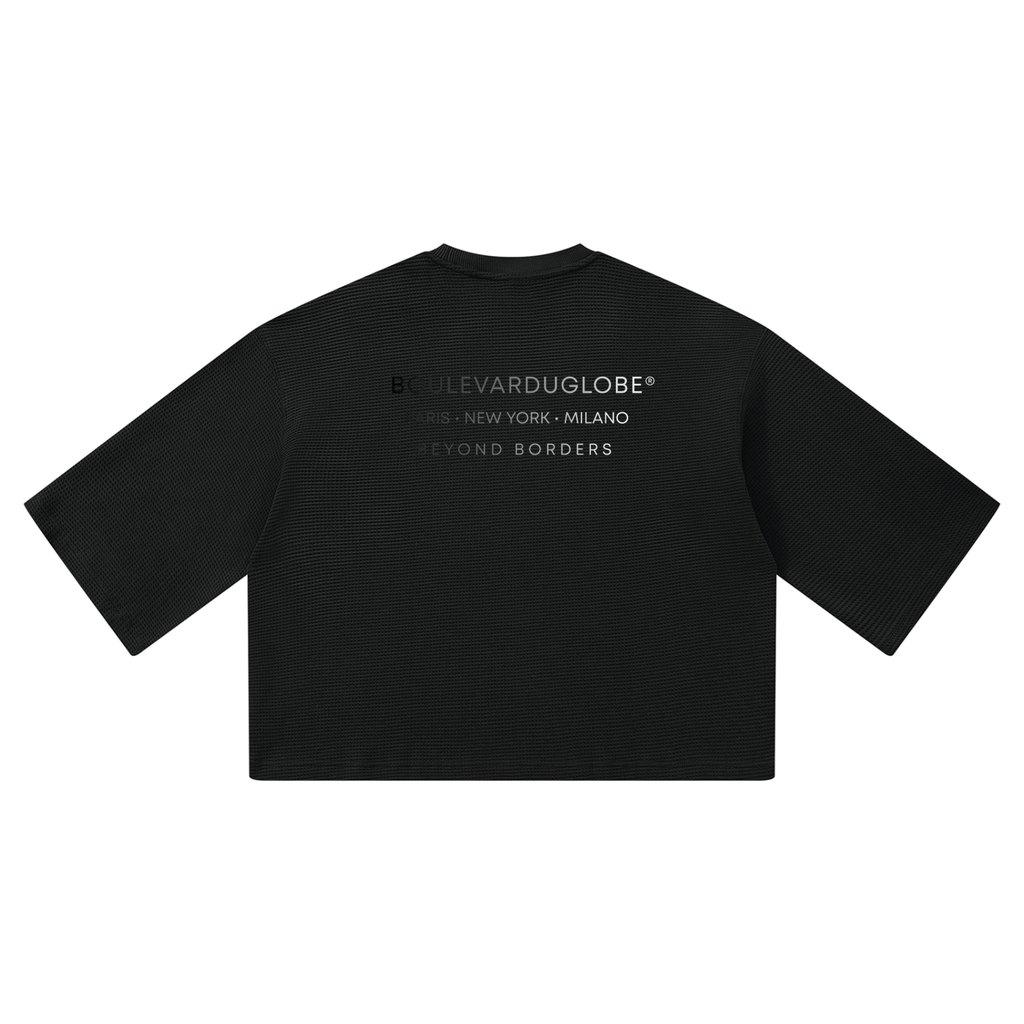 T-shirt unisexe à motif gaufré et coupe carrée Collection SHADOW